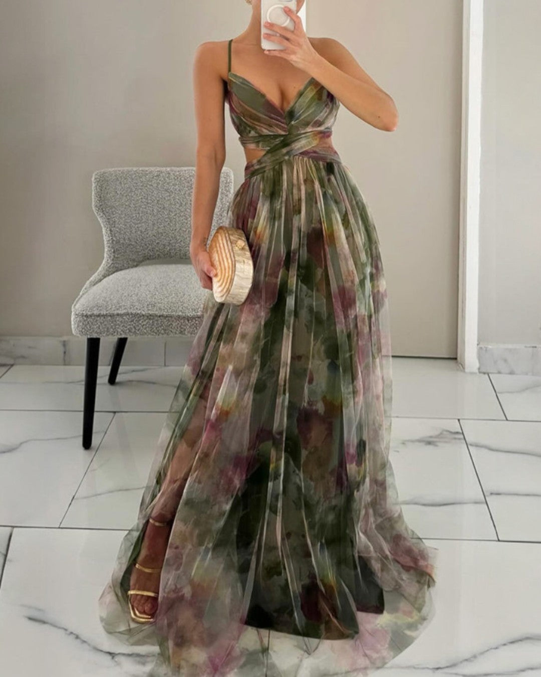 Giselle – Fortryllende maxikjole med blomsterprint