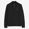 John | Merino Look Half-Zip Svart