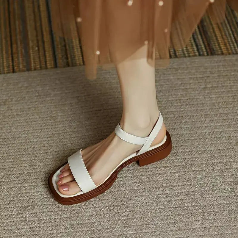 Vivienne | Lærsandaler