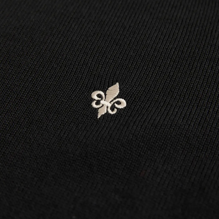 John | Merino Look Half-Zip Svart