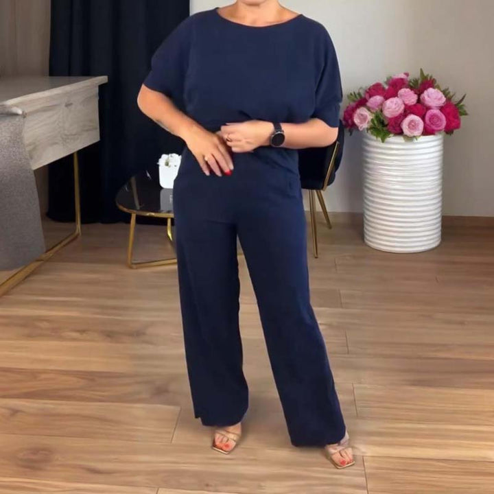 Nora | Elegant 3-delers sett: Lang cardigan, topp og bukser